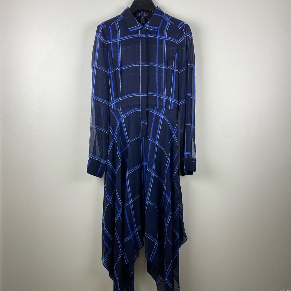 BCBG Beatryce plaid silk dress